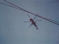 Sky Crane chopper after delivering 105 battery next to Charlie Battery 1969