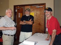 L-R  John Wavra, Clifford Nehring and Ralph Porter maning the reception table