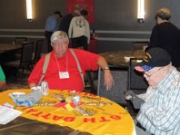 Duke Holden - L and Jon Heisler sign John's Flag